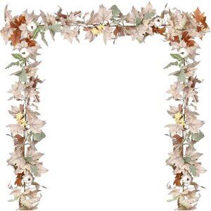 2 Pack Fall Maple Leaf Hanging Vine Garland Artificial Autumn Foliage